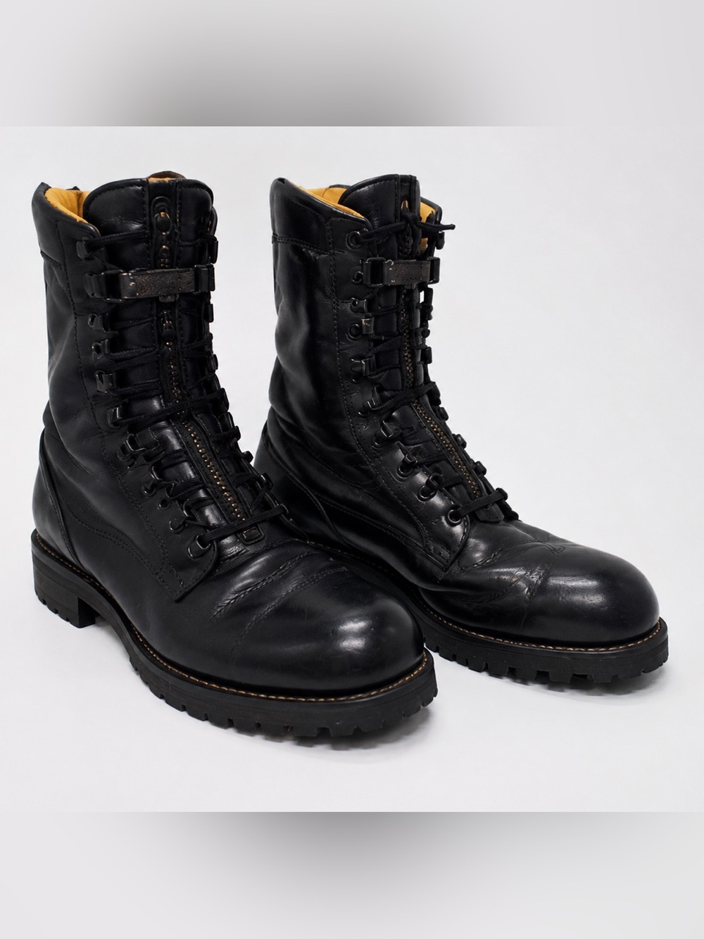 Vintage Chippewa Firefighter Station Logger Boots USA Men's 10 Black Leather
